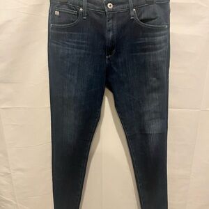 AG Farrah high rise skinny ankle jeans in dark wash size 29.denim,classic